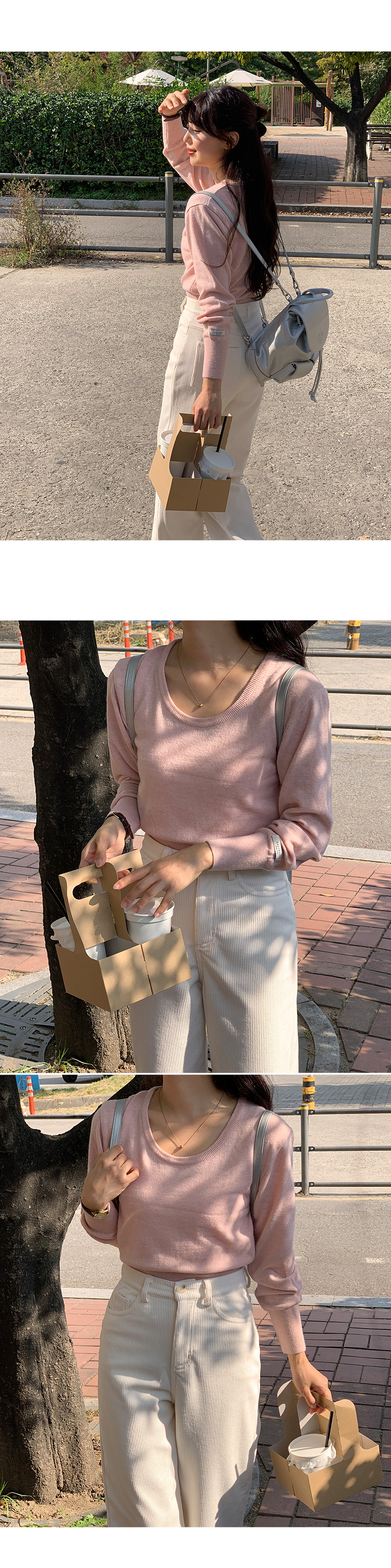 타임즈 라운드 가죽 손목시계 상세 이미지 5
