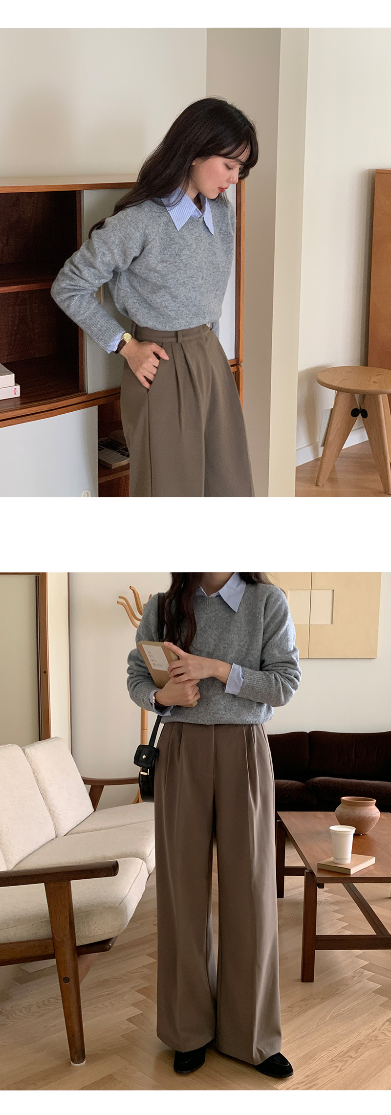 타임즈 라운드 가죽 손목시계 상세 이미지 21
