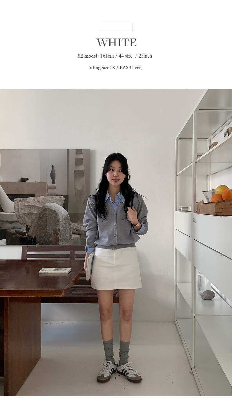 🎬[속바지o/숏.기본/5size] 로이든 뒷밴딩 코튼 미니 스커트 -5color 상세 이미지 23