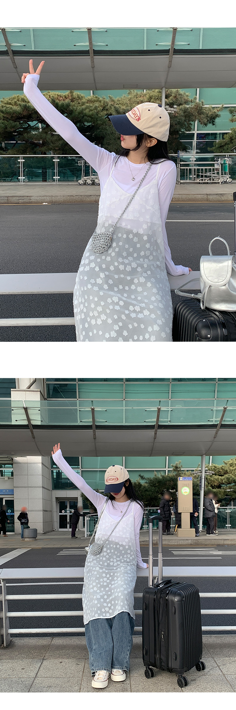 [숏.롱/4size] 셀로딘 절개 워싱 와이드 데님 팬츠 -5color 상세 이미지 9