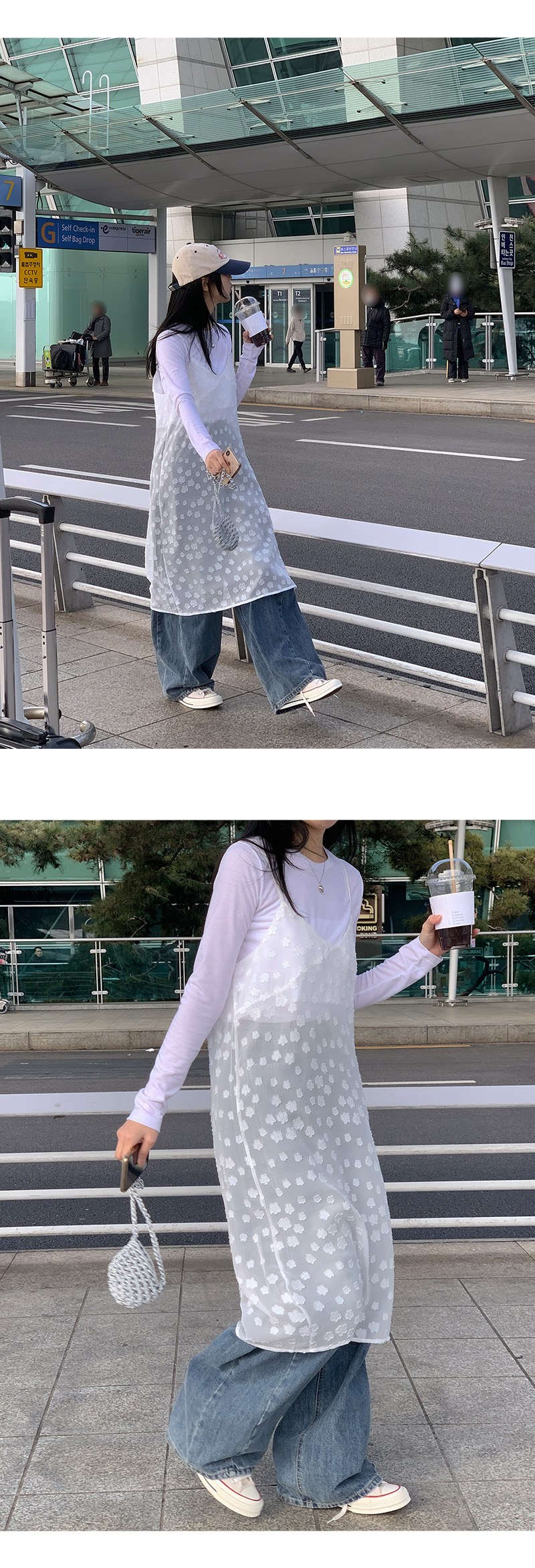 [숏.롱/4size] 셀로딘 절개 워싱 와이드 데님 팬츠 -5color 상세 이미지 15