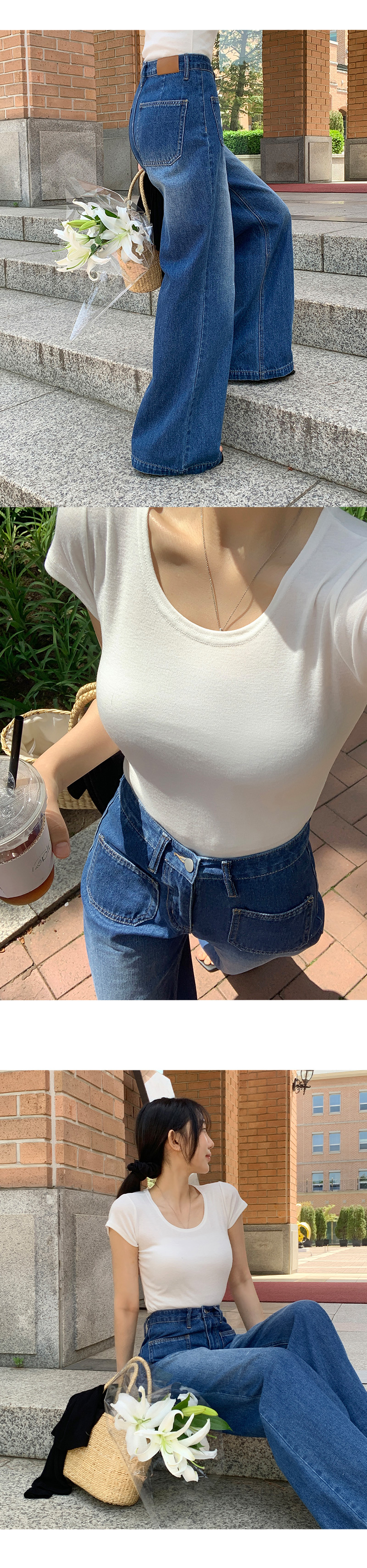 [단독] [7천장돌파🏆/여름청바지🌊] [made/4size] 리업 워싱 와이드 데님 팬츠 -3color 상세 이미지 9
