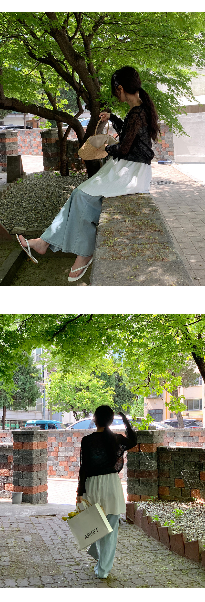 헤이시 브이넥 시스루 크롭 가디건 -5olor 상세 이미지 33