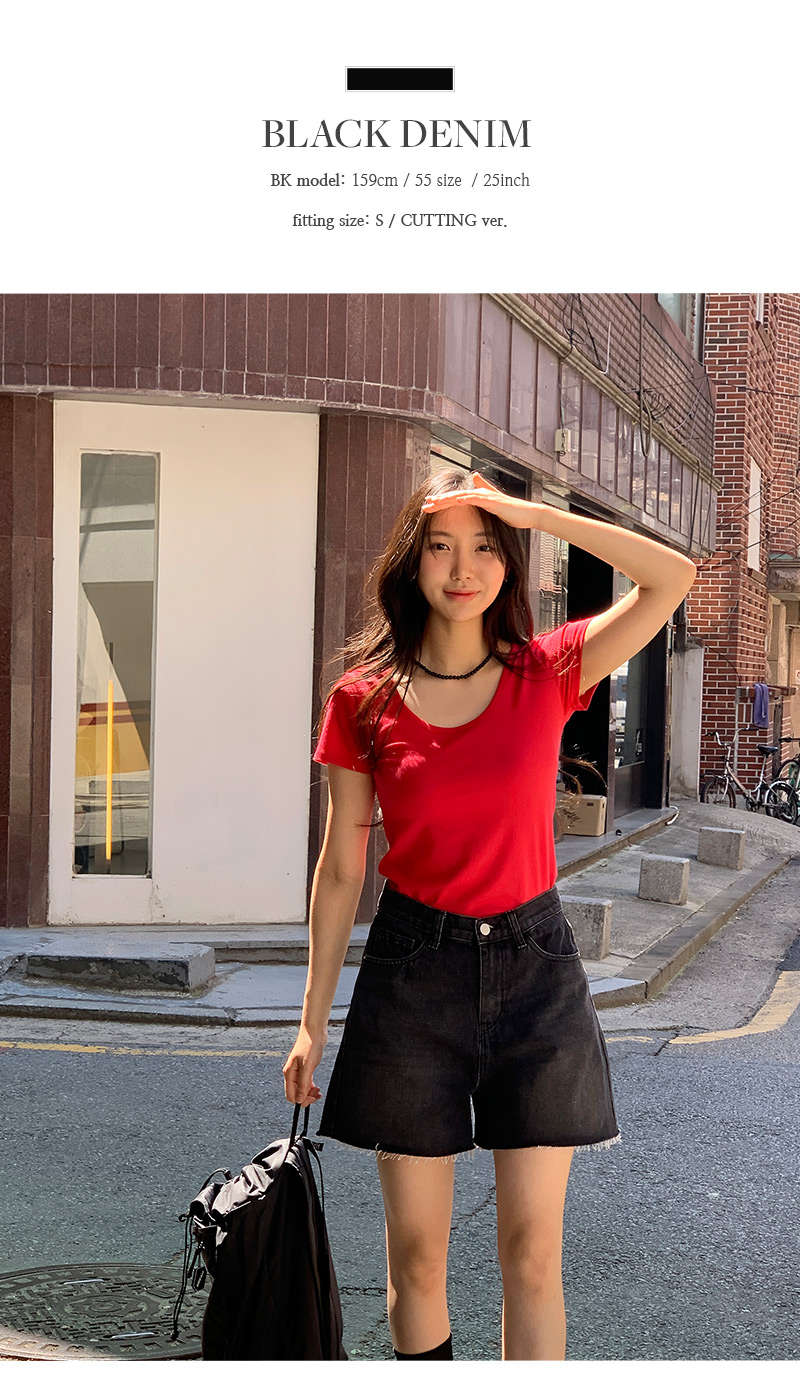 [단독] 🎬 [made/2type/4size][기본/컷팅] 썬셋 빈티지 워싱 데님 반바지- 3color 상세 이미지 29
