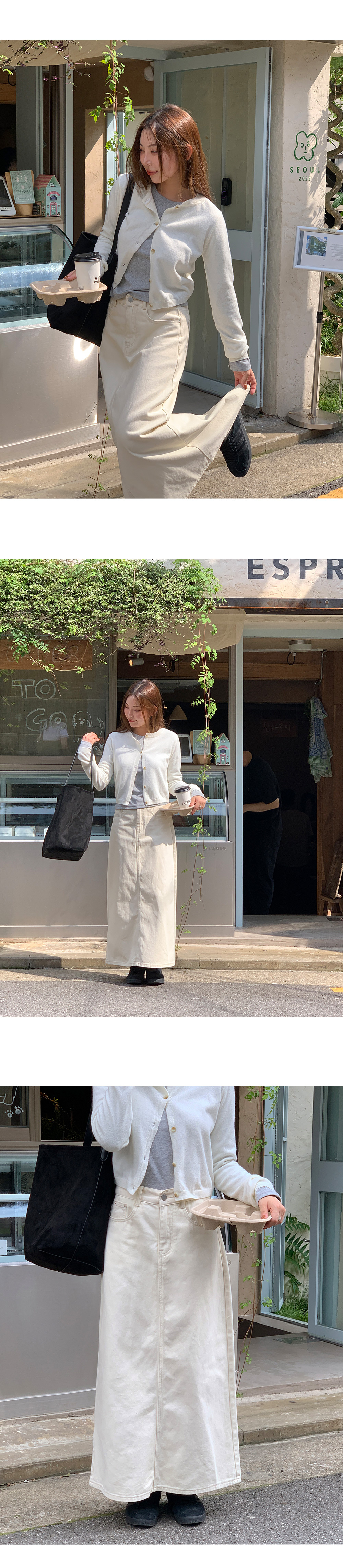 🎬 [단독] [made/4size] [미니.숏.기본.롱] 프롬 A라인 뒷트임 코튼 데님 스커트 -7color 상세 이미지 14