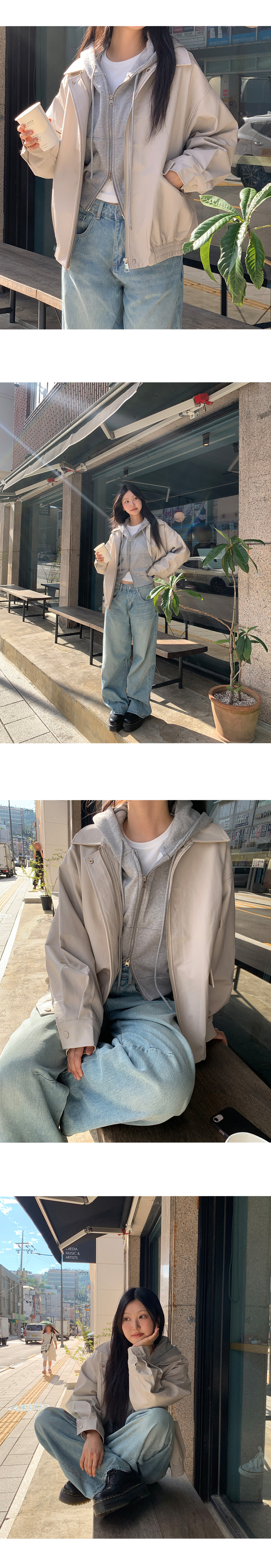 [단독] [made] 레트론 루즈핏 밴딩 레더 가죽 자켓 - 3color 상세 이미지 44
