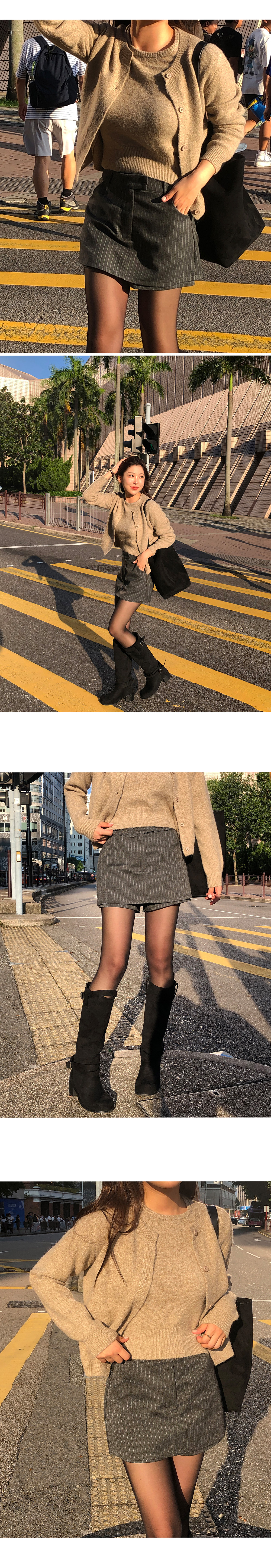 🎬엔피아 스트라이프 미니 랩 치마 바지 -2color 상세 이미지 23