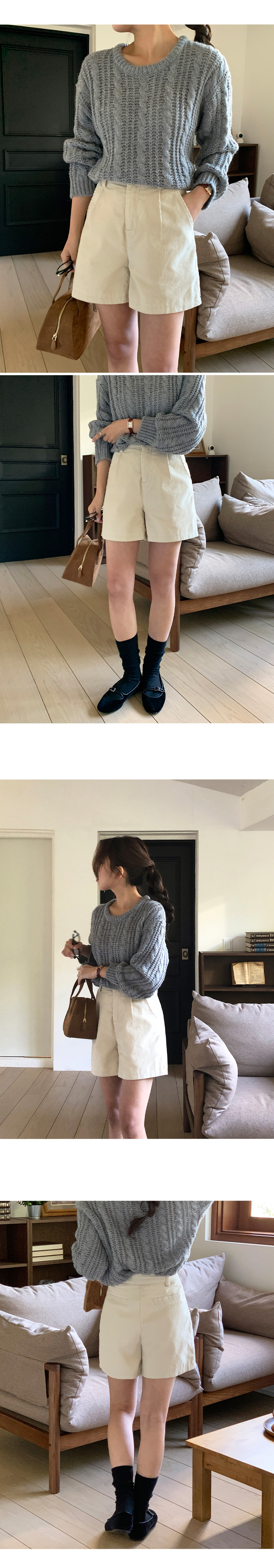 [단독] 🎬[made/4size] 데어 핀턱 코듀로이 A라인 숏 반바지 -3color 상세 이미지 45