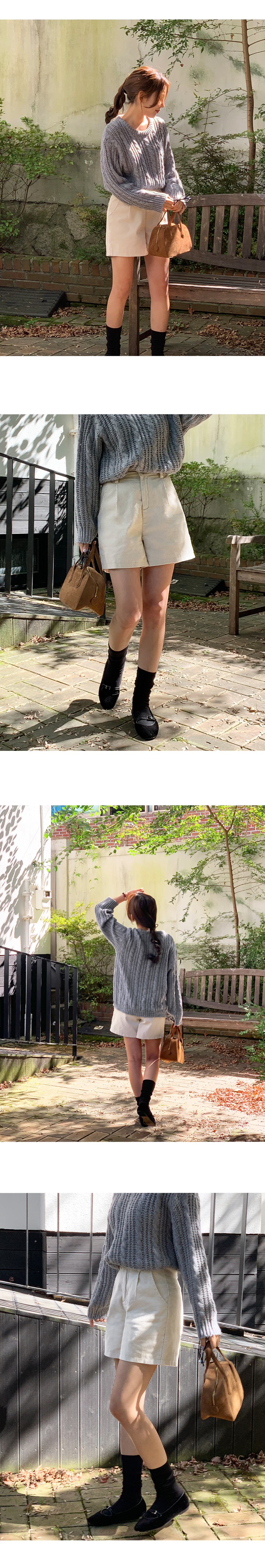 [단독] 🎬[made/4size] 데어 핀턱 코듀로이 A라인 숏 반바지 -3color 상세 이미지 39