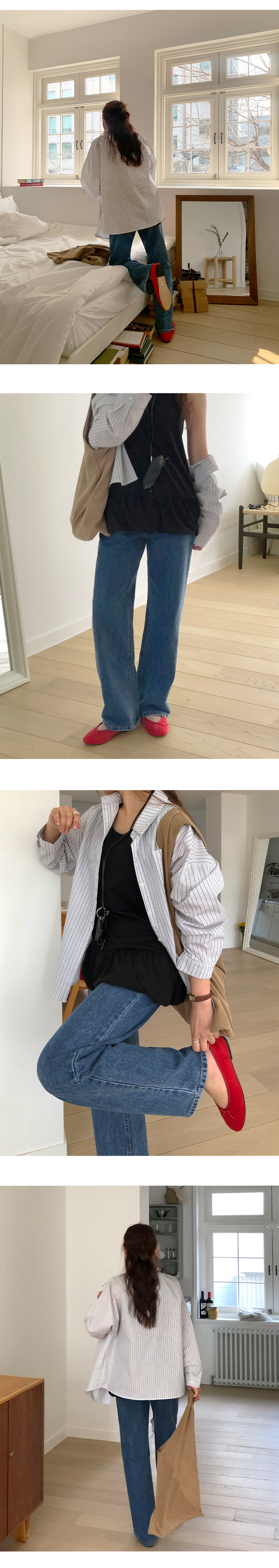 데이븐 베이직 일자 세미 와이드 데님 팬츠 상세 이미지 18