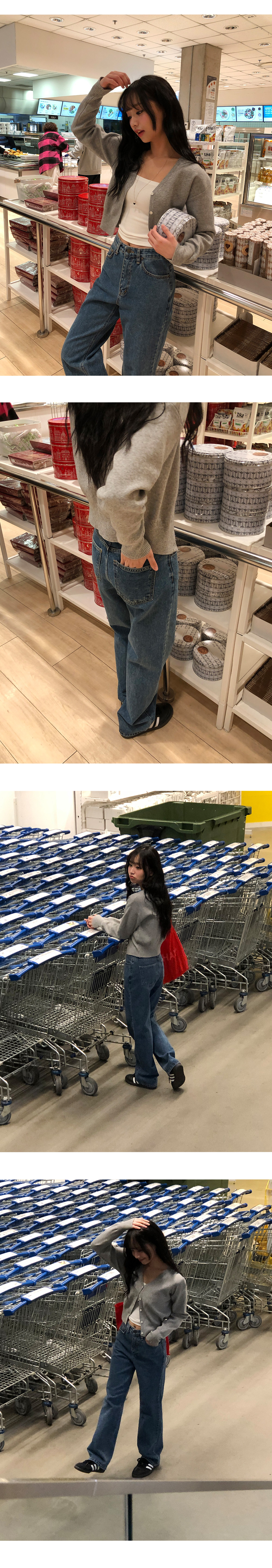 데이븐 베이직 일자 세미 와이드 데님 팬츠 상세 이미지 14