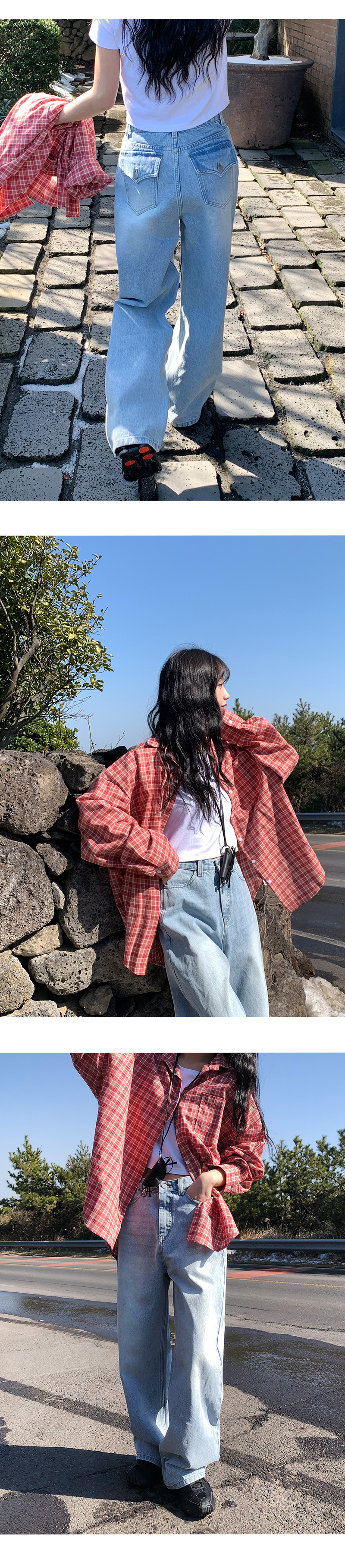 🎬 [made/4size] 온트 뒷포켓 와이드 코튼 데님 팬츠 -4color 상세 이미지 20